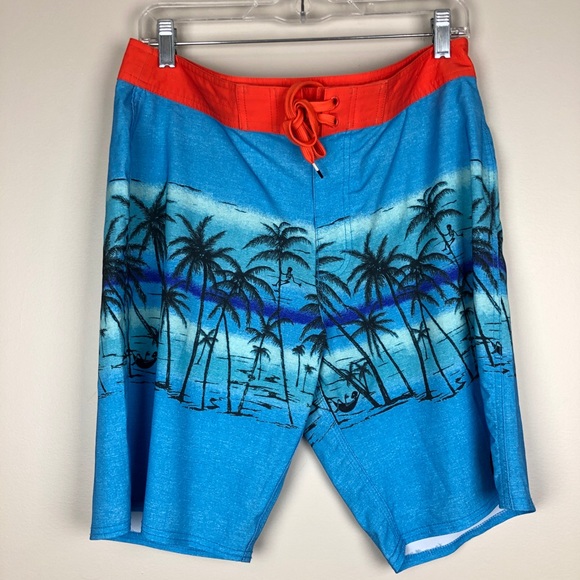 RVCA Other - RVCA Men’s Board Shorts NWOT Size 32. Blue/Palms